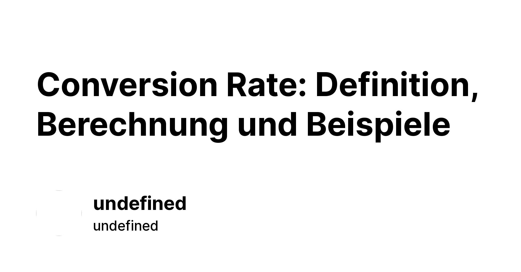 Conversion Rate Definition, Berechnung und Beispiele ikas